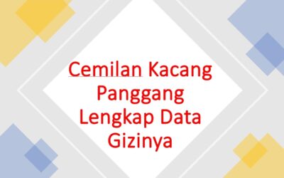 Cemilan Kacang Panggang Lengkap Data Gizinya